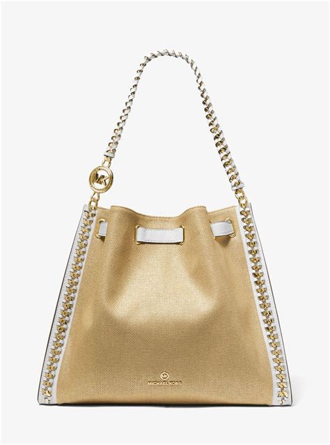 mina large chain shoulder bag.